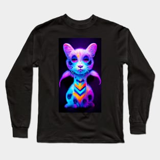 Psychedelic Kitten Long Sleeve T-Shirt